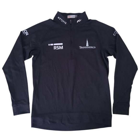 KJUS Other - KJUS Keano ZACH JOHNSON Tour Issue Black Halfzip Size S Performance Pullover Top